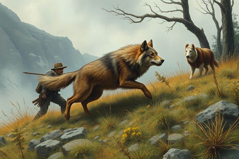 THE WOLF, THE SHEPHERD, AND THE HUNTSMAN